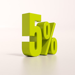 Image showing Percentage sign, 5 percent