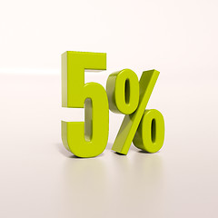 Image showing Percentage sign, 5 percent