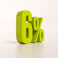 Image showing Percentage sign, 6 percent