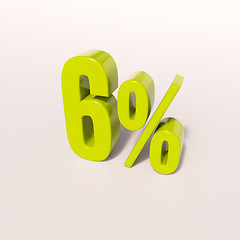 Image showing Percentage sign, 6 percent