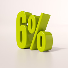 Image showing Percentage sign, 6 percent