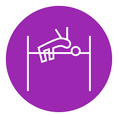 Image showing High jump line icon.