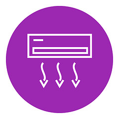 Image showing Air conditioner line icon.