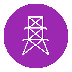 Image showing Electric tower line icon.