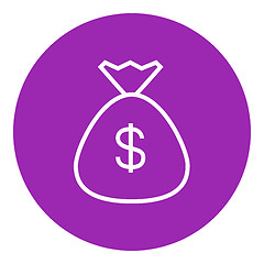 Image showing Money bag line icon.