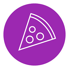 Image showing Pizza slice line icon.