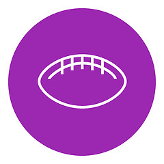 Image showing Rugby football ball line icon.