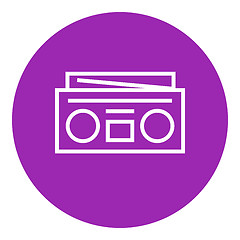 Image showing Radio cassette player line icon.