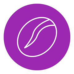 Image showing Coffee bean line icon.