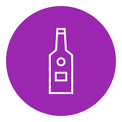 Image showing Glass bottle line icon.