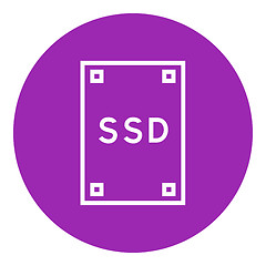 Image showing Solid state drive line icon.