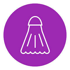 Image showing Shuttlecock line icon.