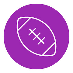 Image showing Rugby football ball line icon.