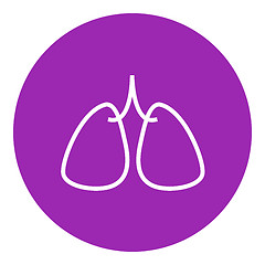 Image showing Lungs line icon.