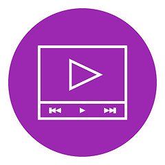 Image showing Video player line icon.