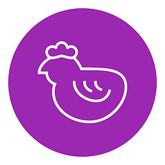 Image showing Chick line icon.