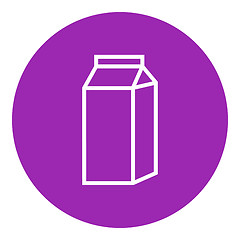 Image showing Packaged dairy product line icon.