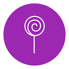 Image showing Spiral lollipop line icon.