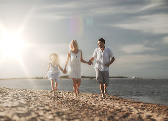 Image showing happy family at the seaside