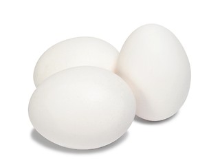 Image showing White eggs on white