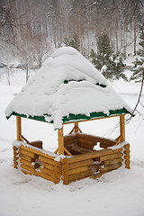 Image showing Pavillion. Snowstorm.