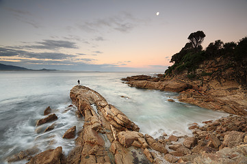 Image showing Dusk light at Bermagui, south coast Australia