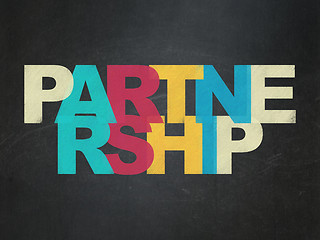 Image showing Business concept: Partnership on School board background