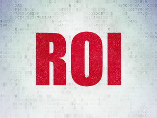 Image showing Business concept: ROI on Digital Data Paper background