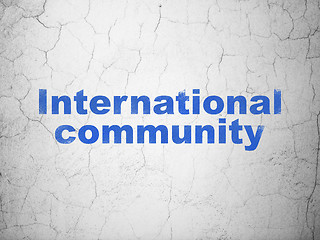 Image showing Politics concept: International Community on wall background