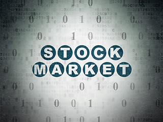 Image showing Business concept: Stock Market on Digital Data Paper background