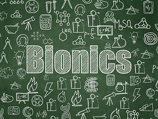 Image showing Science concept: Bionics on School board background