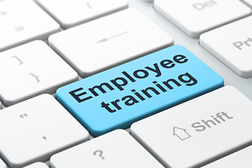 Image showing Studying concept: Employee Training on computer keyboard background