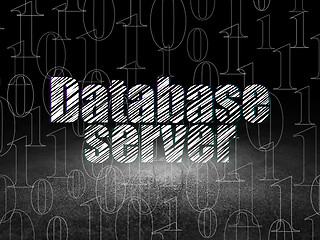 Image showing Software concept: Database Server in grunge dark room