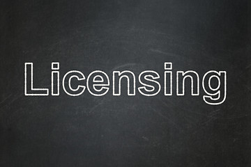 Image showing Law concept: Licensing on chalkboard background
