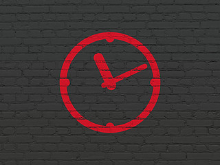 Image showing Time concept: Clock on wall background