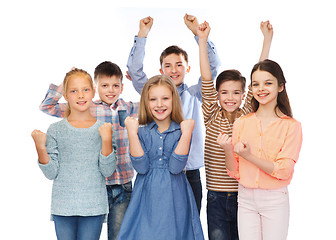 Image showing happy children celebrating victory