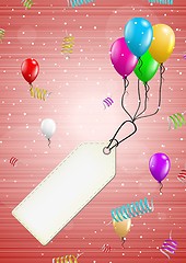 Image showing background with balloons and confetti