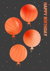 Image showing birthday illustration with color ballons