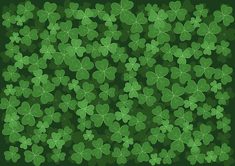 Image showing background with green clovers