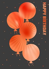 Image showing birthday illustration with color ballons