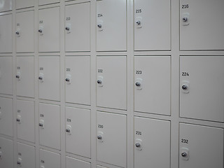 Image showing Many Locker cabinets