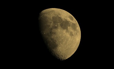 Image showing Gibbous moon sepia