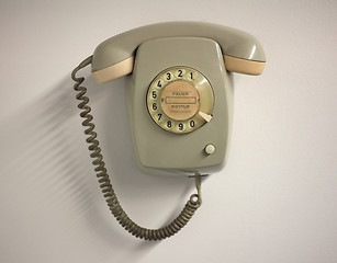 Image showing Vintage landline telephone