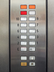Image showing Lift keypad detail