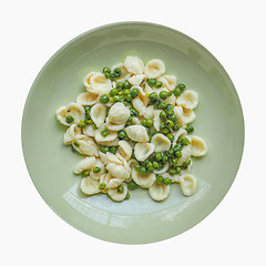 Image showing Orecchiette pasta with chickpeas