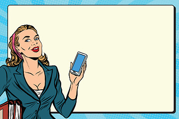 Image showing Businesswoman with smartphone in hand