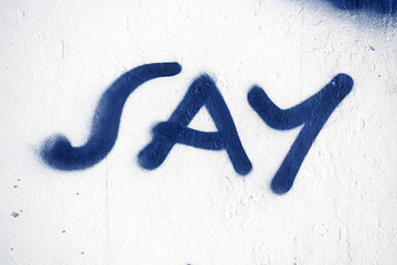 Image showing graffiti word say