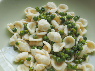 Image showing Orecchiette pasta with chickpeas