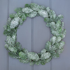 Image showing Blue Spruce Fir Christmas Wreath
