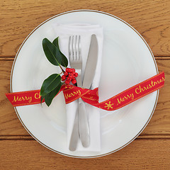 Image showing Christmas Table Setting